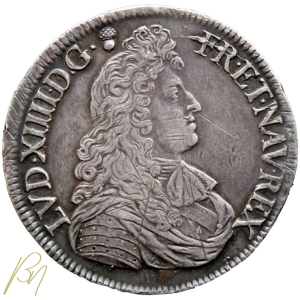 Louis XIV écu à la cravate 1673 Rennes – Image 3