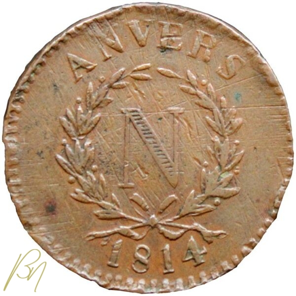 Napoléon 1er 10 cts siège d'Anvers 1814 ( type 2 )