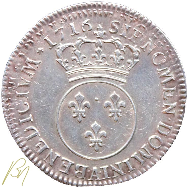 Louis XV 1/4 d'écu vertugadin 1716 A ( superbe exemplaire ) – Image 3