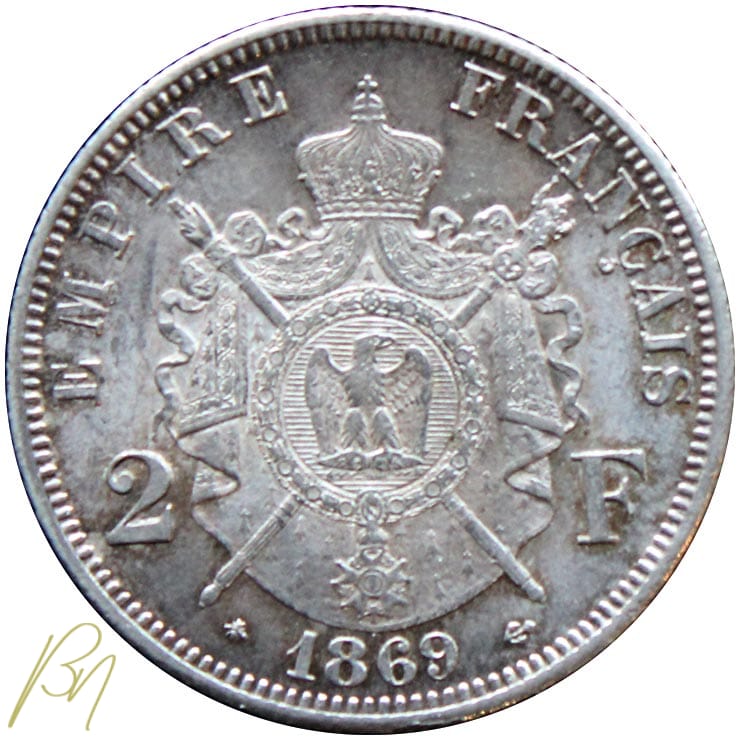 Napoléon III 2 francs 1869 A ( sup ) – Image 3