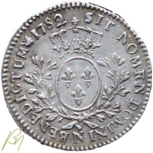 Louis XVI 1/5 d'écu aux laurier 1782 N