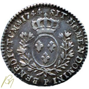 Louis XV 1/10 d'écu au bandeau 1744 Dijon