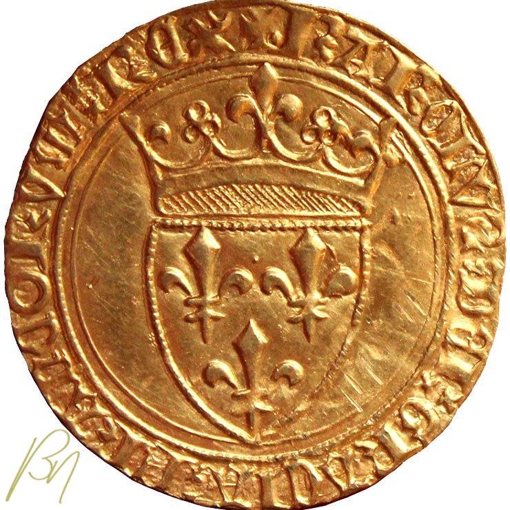 Charles VI écu d'or a la couronne AT: St André de Villeneuve les Avignon